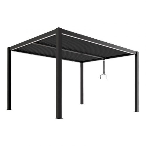 LUXE pergola 4x4m antracit LED világítással